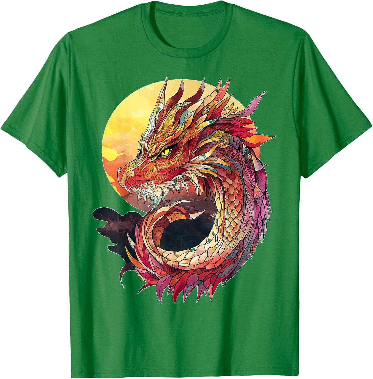 Cockatrice Dragon Motif Mythical Cockatrice Dragon T-Shirt - T-Shirt | Irish Green