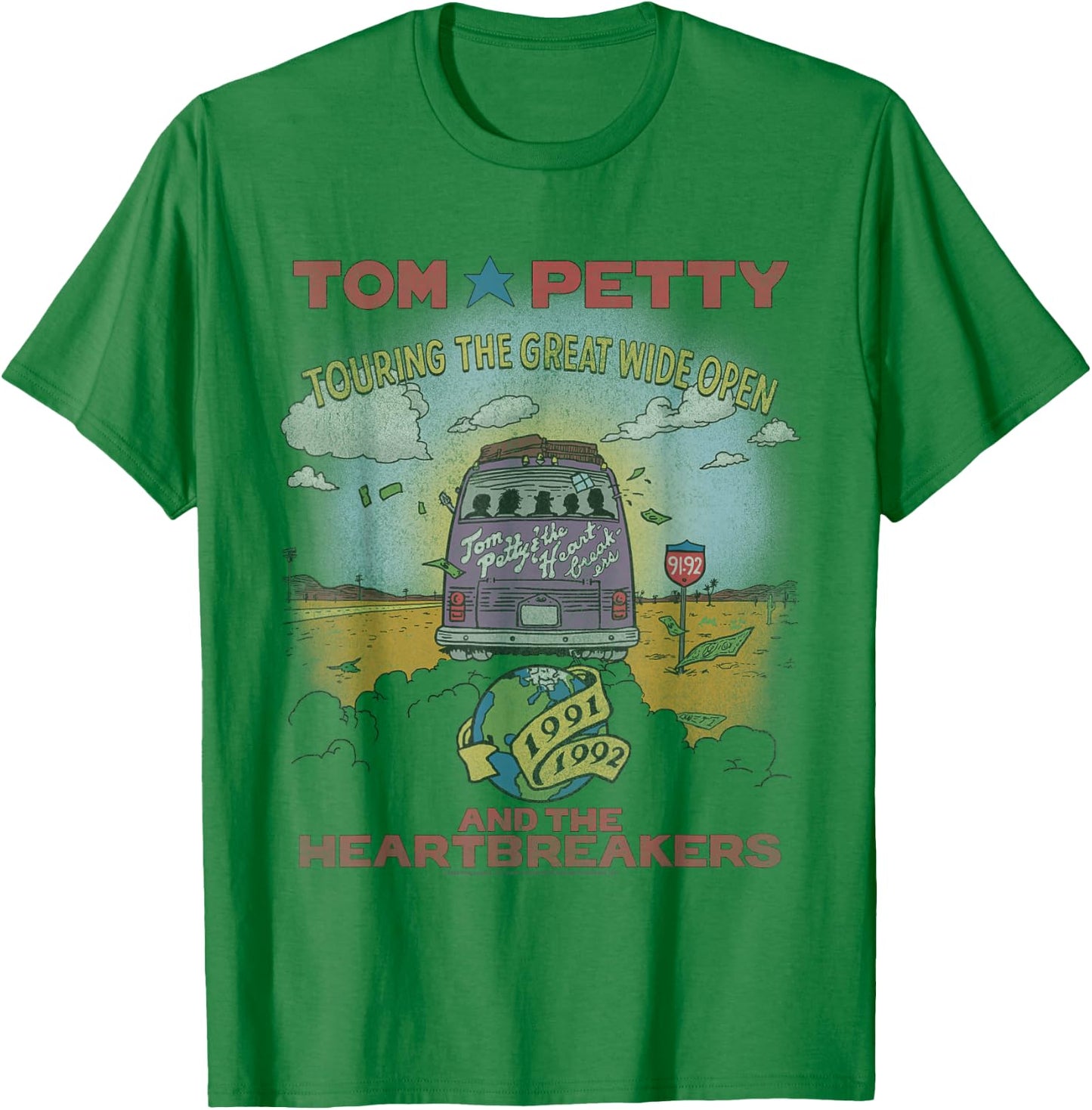 Tom Petty The Great Wide Open T-Shirt - T-Shirt | Irish Green