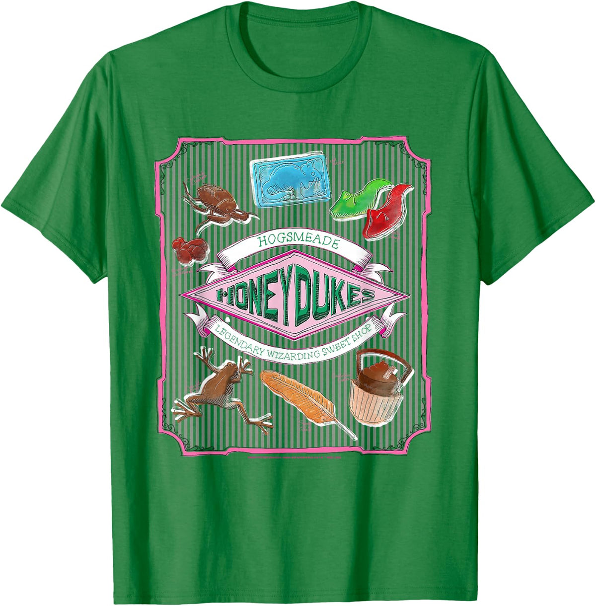 Harry Potter Honeydukes Hogsmeade Label T-Shirt - T-Shirt | Irish Green