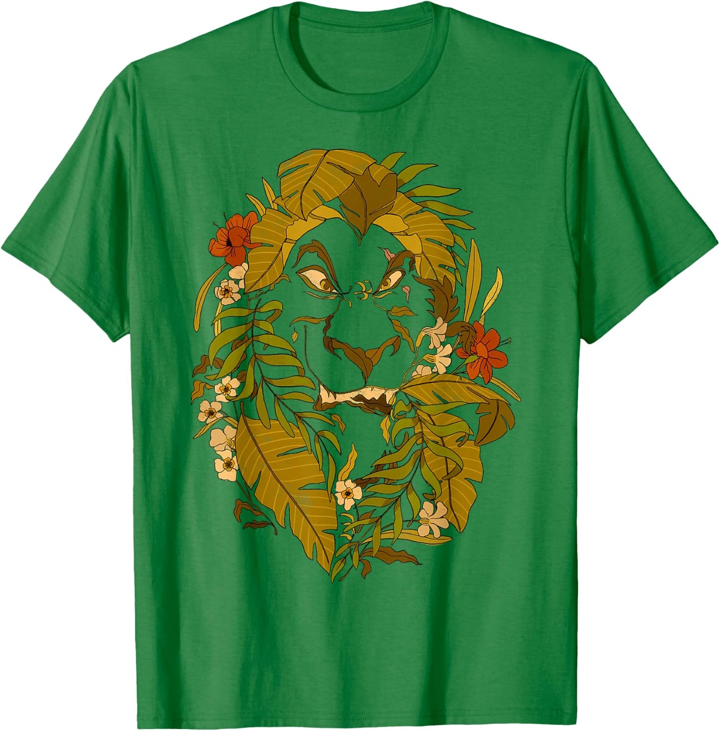 Disney The Lion King Leaf Scar Portrait T-Shirt - T-Shirt | Irish Green