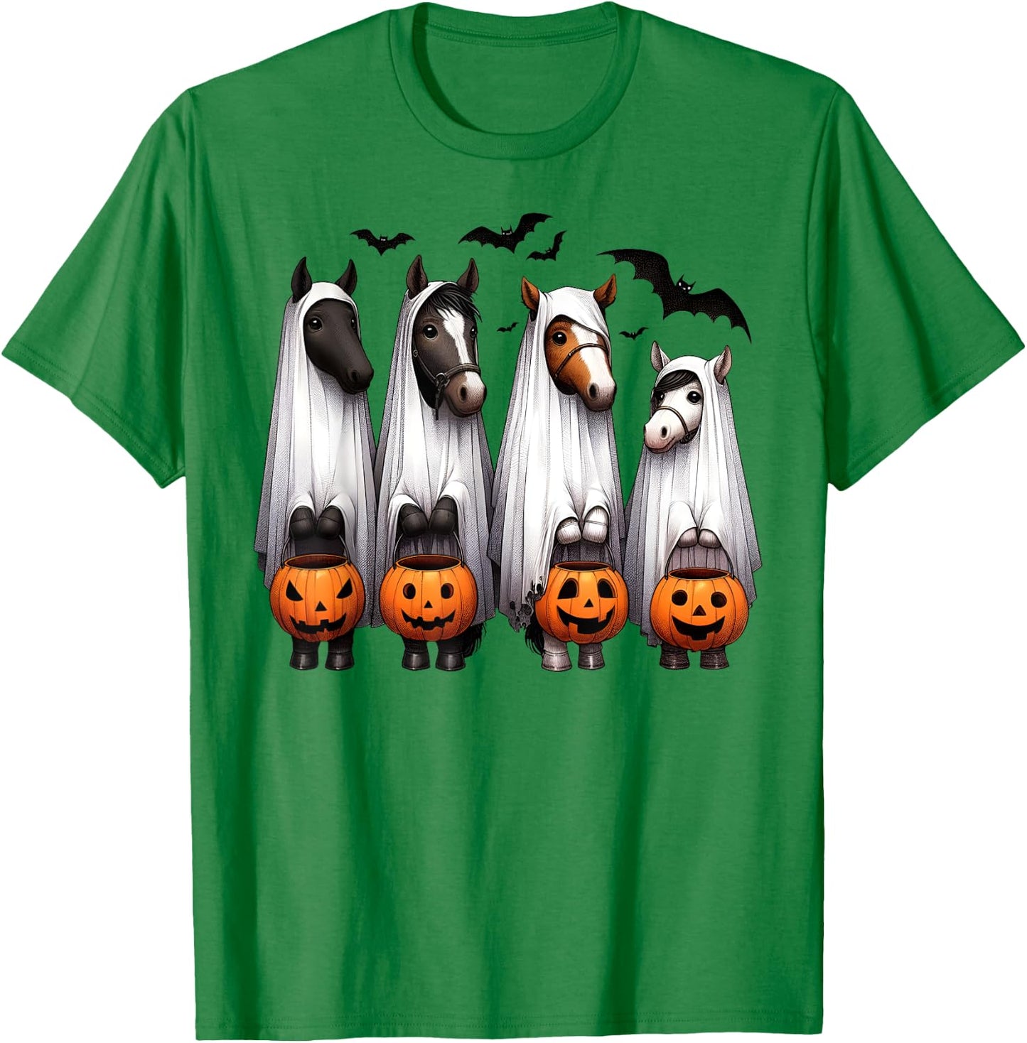 Horse Ghost T-Shirt - T-Shirt | Irish Green