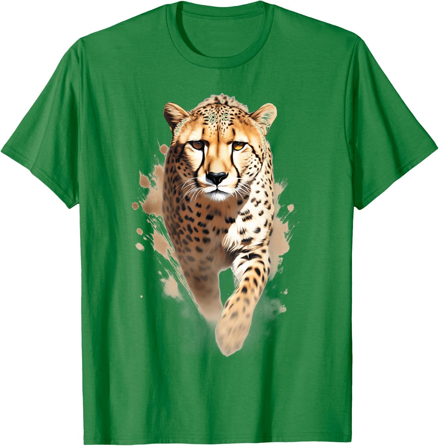 Graceful Cheetah Sprint Dynamic Cheetah Running Wild Cheetah T-Shirt - T-Shirt | Irish Green