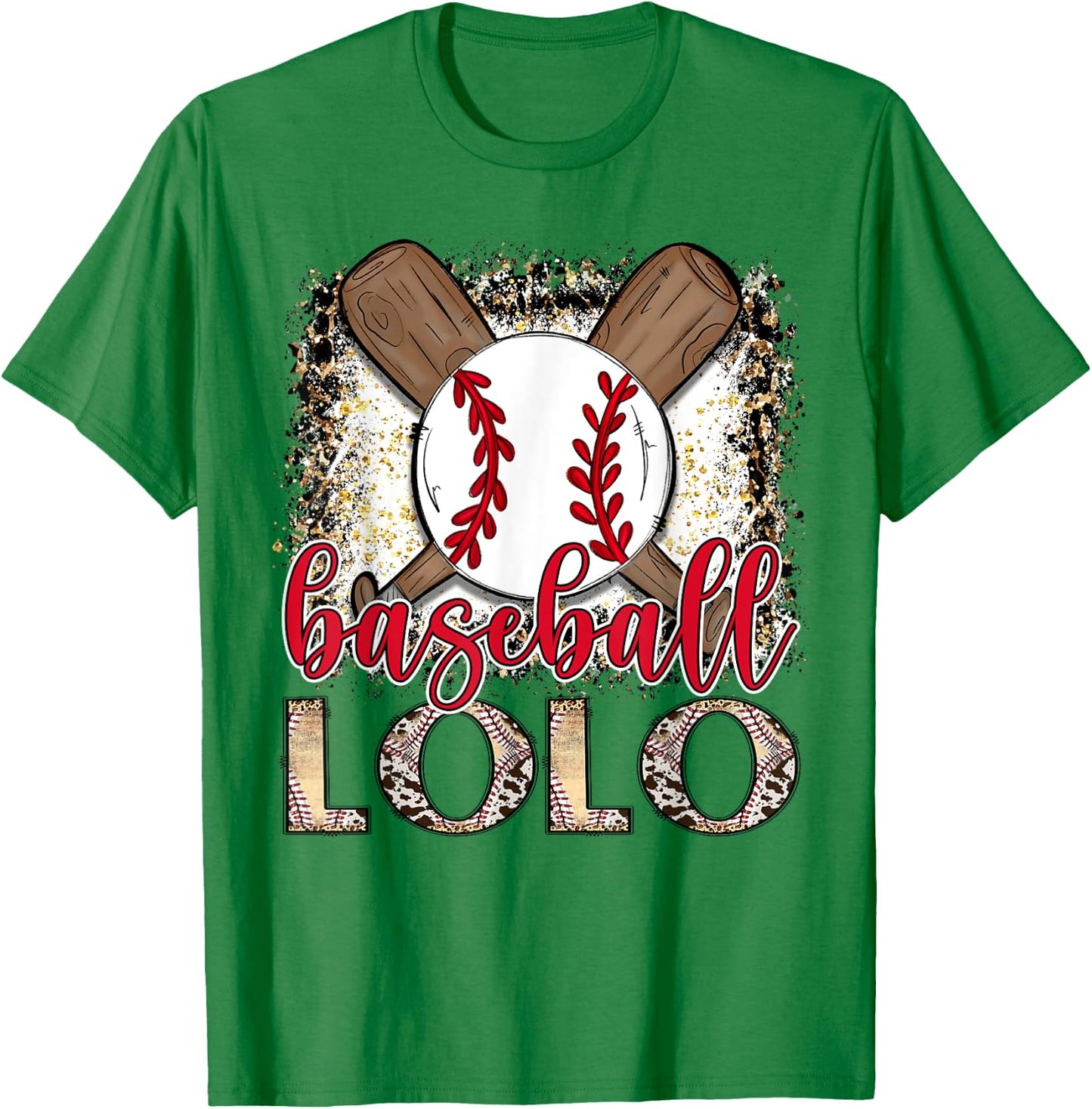 Baseball Lolo Leopard Proud Ball Lolo Game Day T-Shirt - T-Shirt | Irish Green