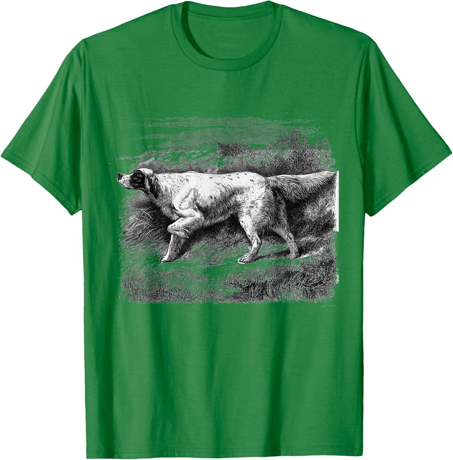 Vintage English Setter T-Shirt - T-Shirt | Irish Green