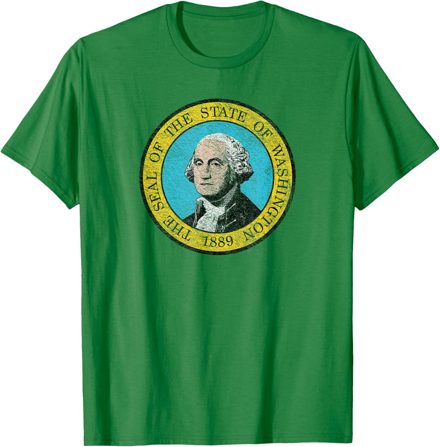 Washington State Flag The Evergreen State T-Shirt - T-Shirt | Irish Green