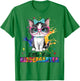 Little Miss Kindergarten Kitten Back To School Cat Girl Kids T-Shirt - T-Shirt | Irish Green