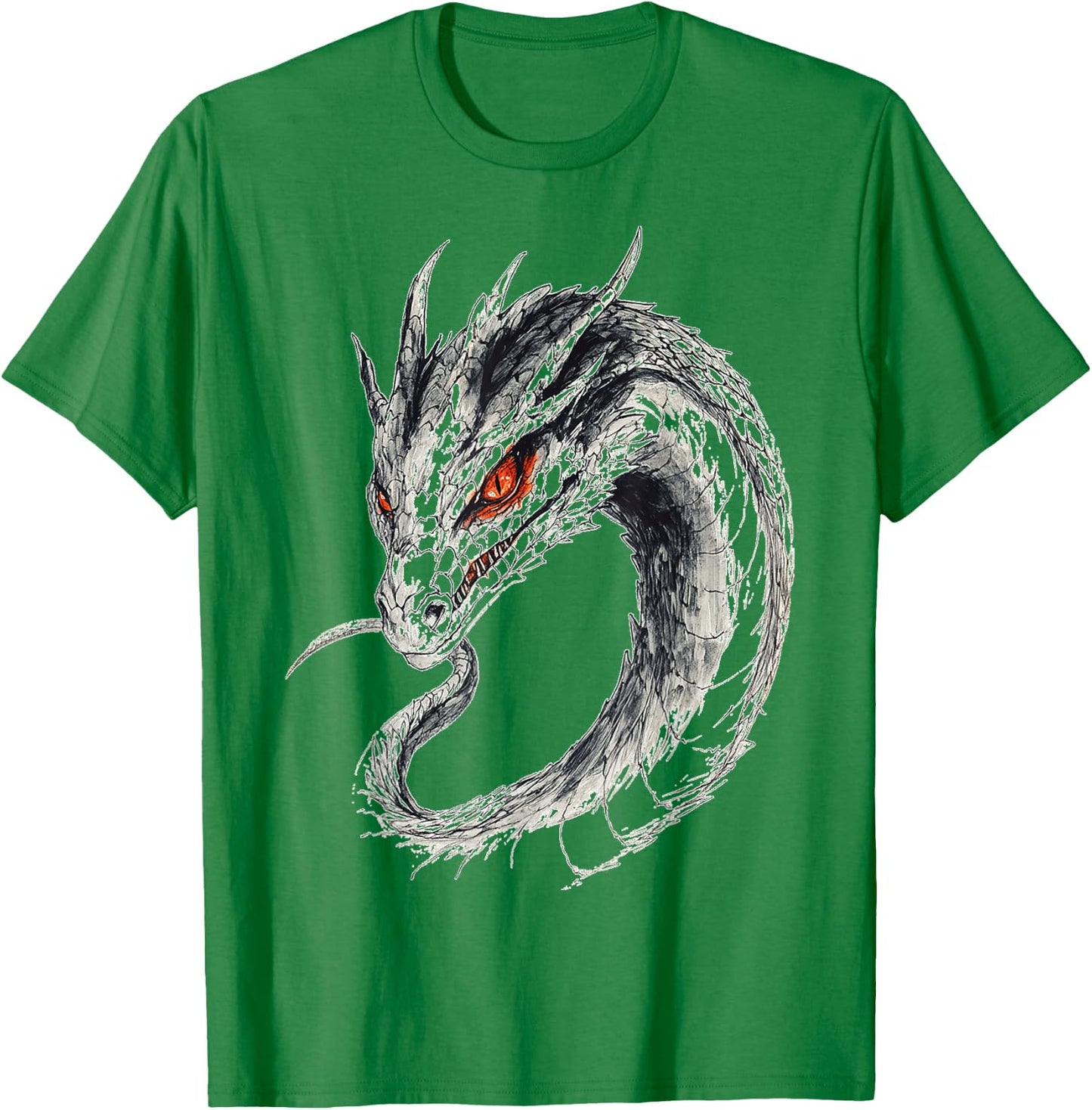 Basilisk Mythical Graphic Fantasy Illustration Basilisk T-Shirt - T-Shirt | Irish Green