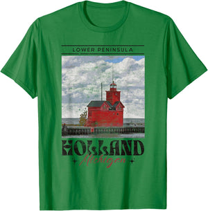 Holland MI Men Women Boys Girls Holland Michigan T-Shirt - T-Shirt | Irish Green