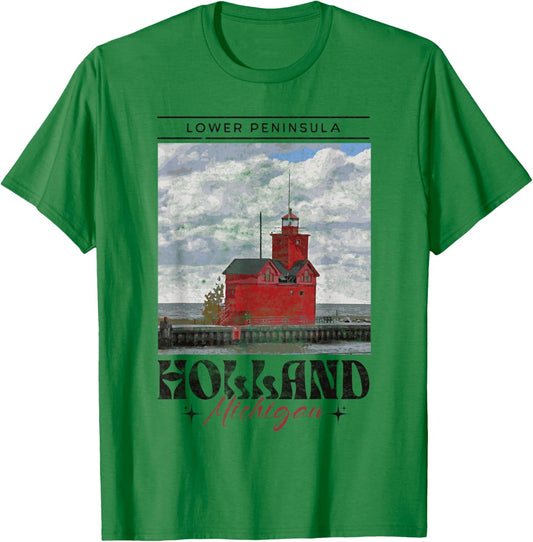 Holland MI Men Women Boys Girls Holland Michigan T-Shirt - T-Shirt | Irish Green