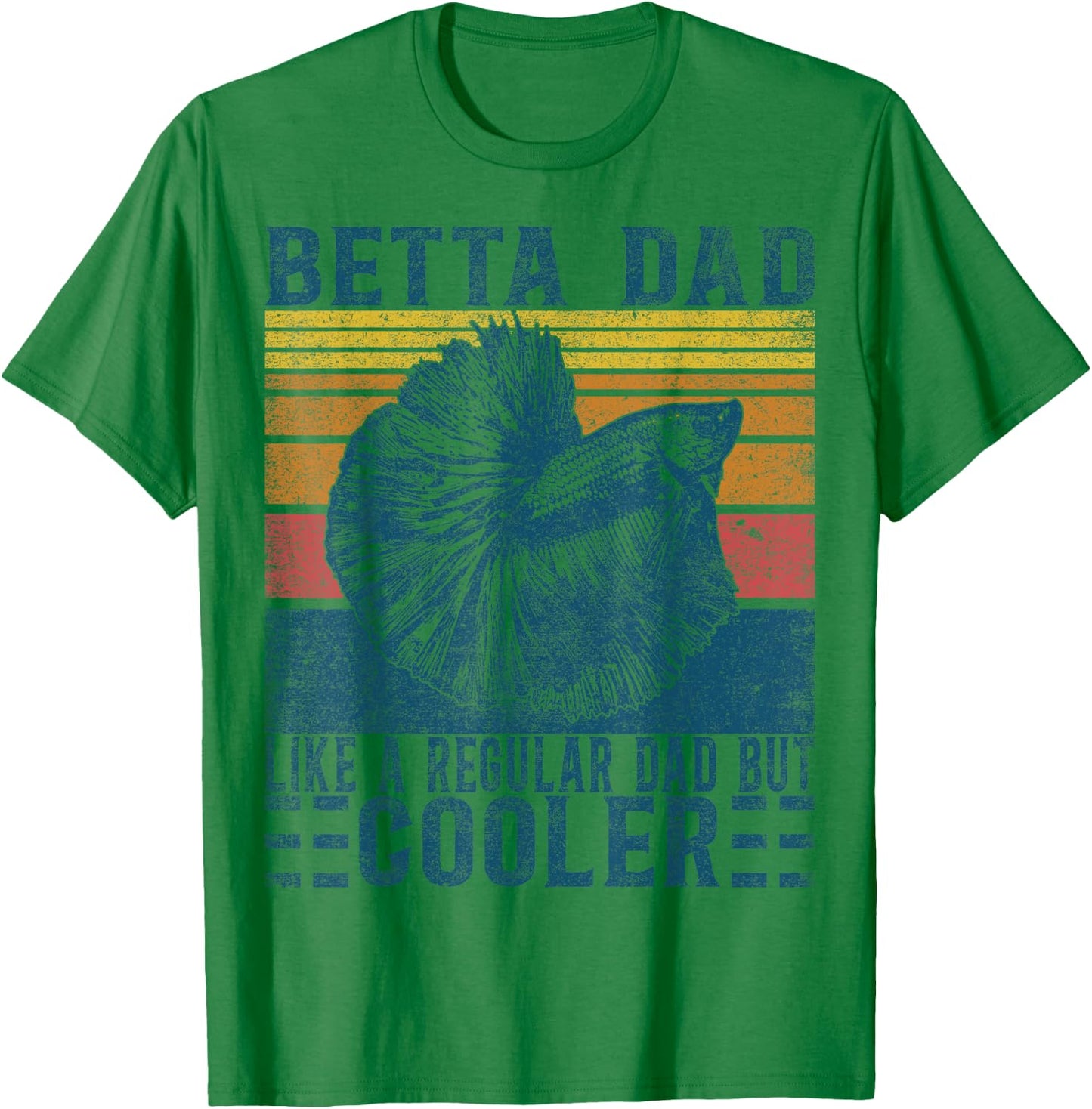 Siamese Fighting Fish Like Regular Dad But Cooler Betta Fish T-Shirt - T-Shirt | Irish Green