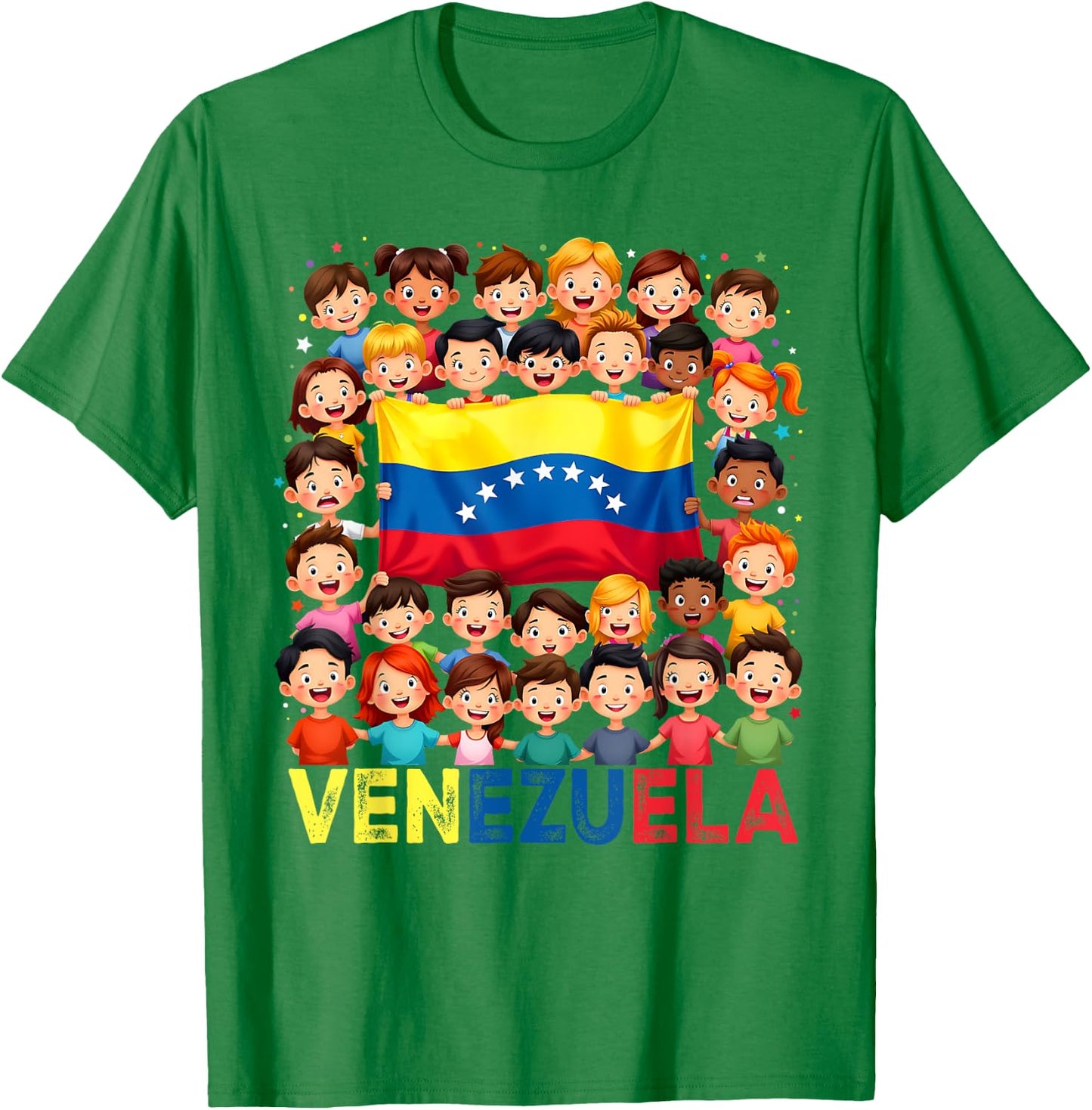 Hispanic Heritage Month Costume Venezuela Flag Pride Kids T-Shirt - T-Shirt | Irish Green