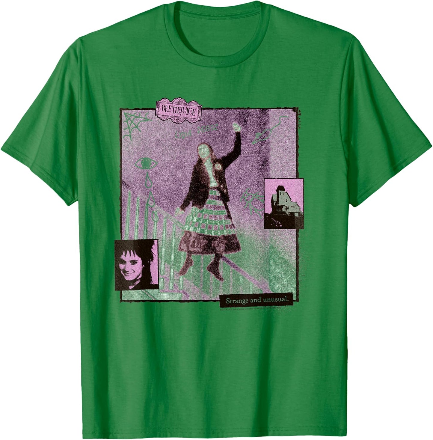 Beetlejuice Lydia Deetz Dance Vintage Collage Movie T-Shirt - T-Shirt | Irish Green