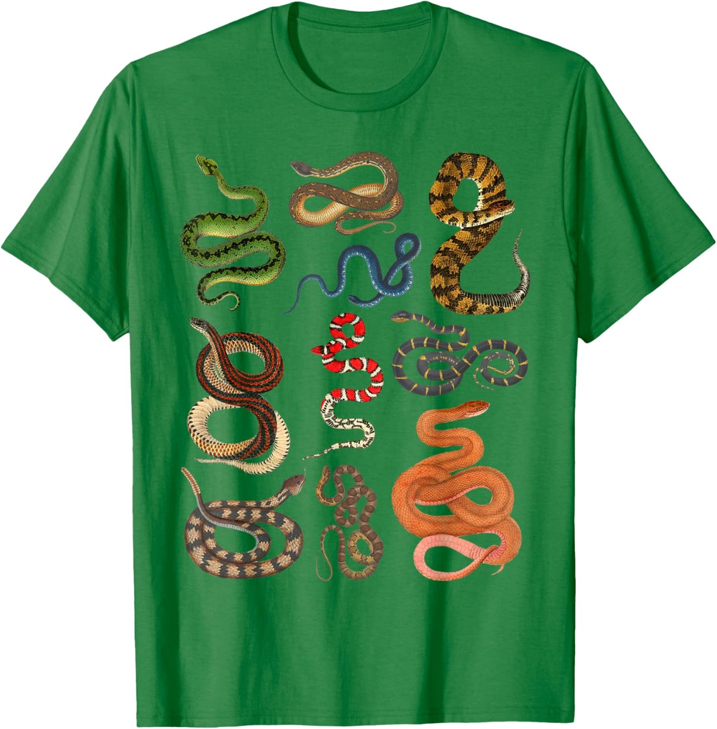 Types Of Snakes Educational Herpetologist Kids Boys Girls T-Shirt - T-Shirt | Irish Green
