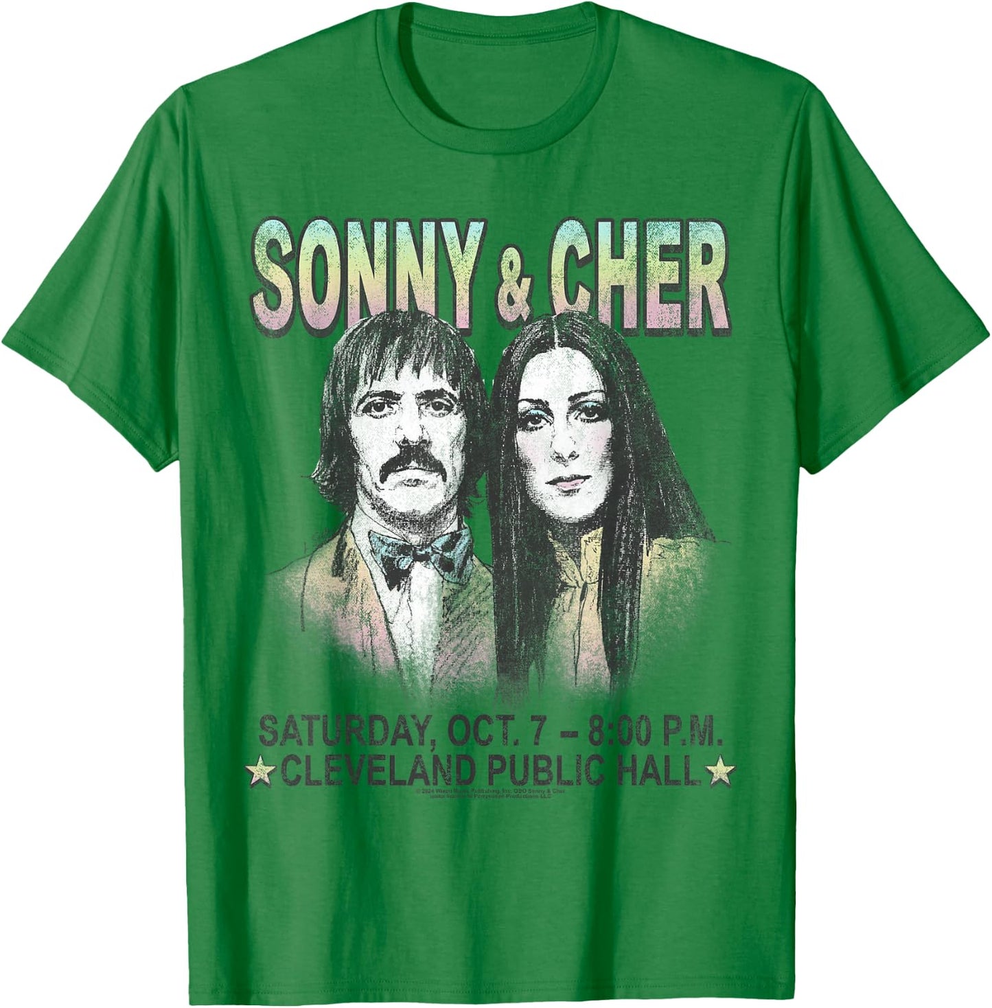 Sonny and Cher Cleveland Hall T-Shirt - T-Shirt | Irish Green