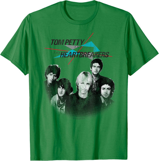 Tom Petty Long After Dark Band Photo Distressed T-Shirt - T-Shirt | Irish Green