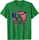 Patriotic Baseball 4th of July US American Flag Boys Vintage T-Shirt - T-Shirt | Irish Green
