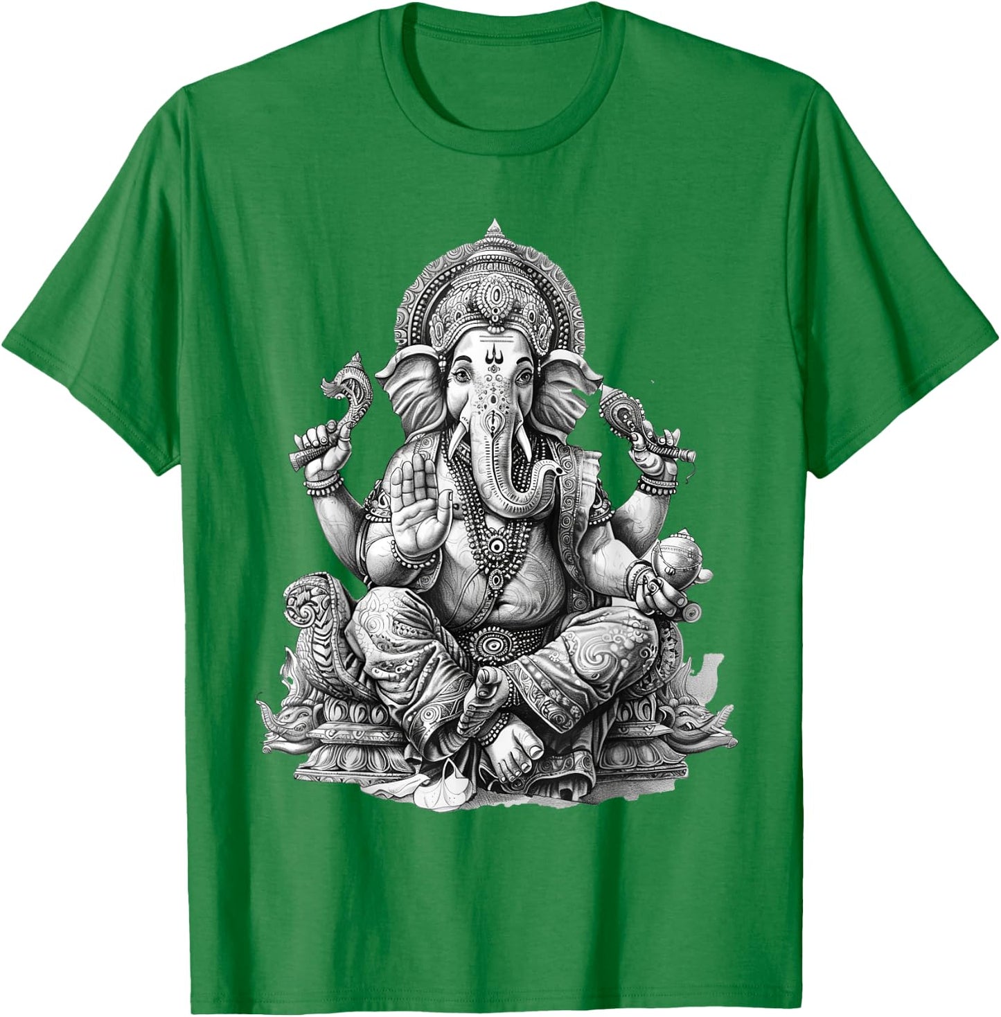 Ganesh spiritual hindu god elephant yoga meditation T-Shirt - T-Shirt | Irish Green