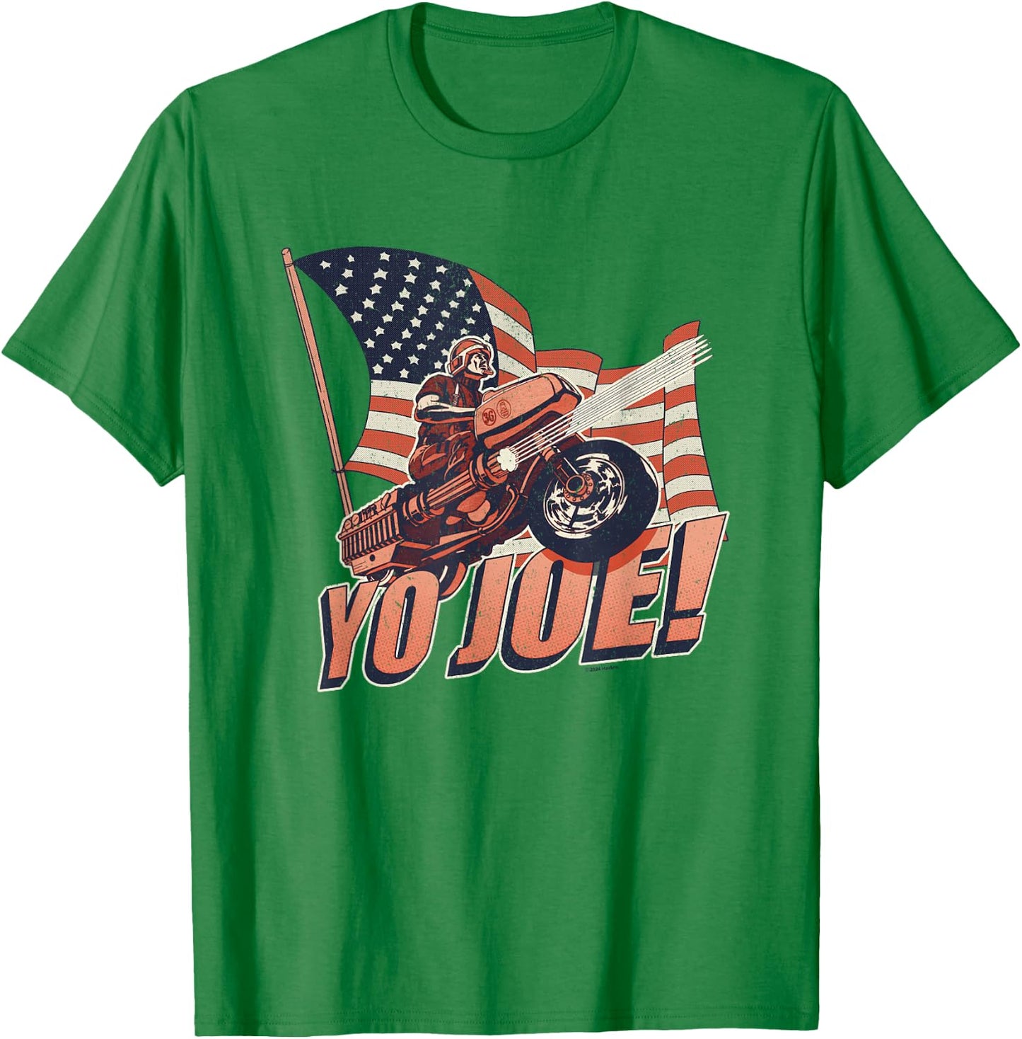 G.I. Joe Americana Yo Joe! Classic Vintage Big Chest Poster T-Shirt - T-Shirt | Irish Green