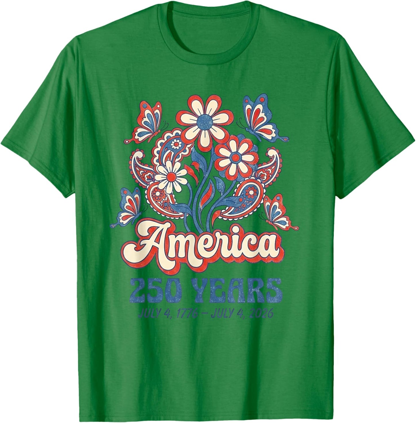 250 Anniversary USA Merchandise Women Patriotic 4th of July T-Shirt - T-Shirt | Irish Green