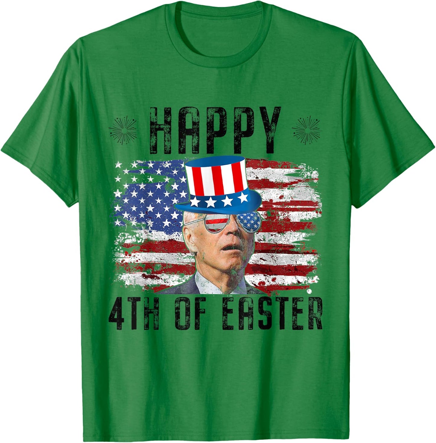 Joe Biden 4th Of July Happy Easter 4th Of July US Flag Men T-Shirt - T-Shirt | Irish Green
