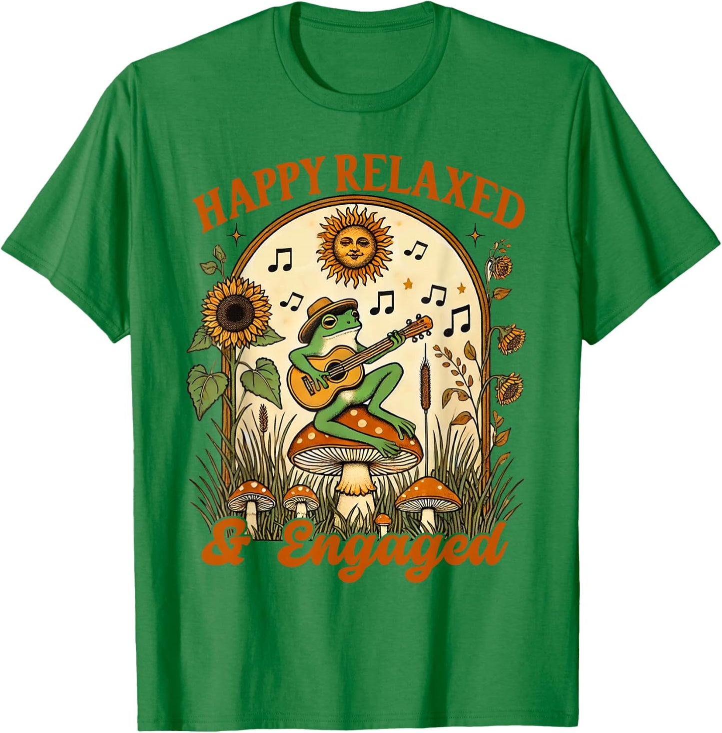 Behavior Analyst ABA Frog Mushroom Happy Relaxed & Engaged T-Shirt - T-Shirt | Irish Green
