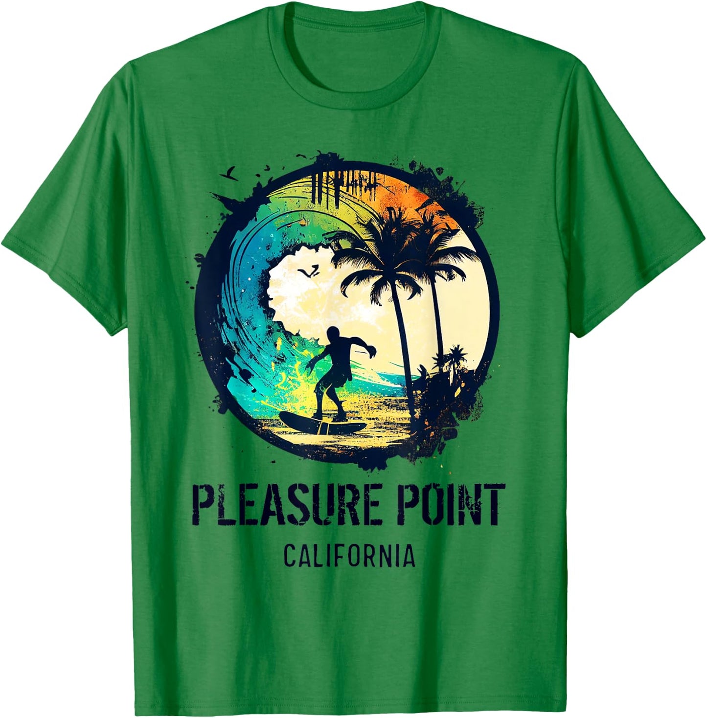 Pleasure Point California T-Shirt - T-Shirt | Irish Green