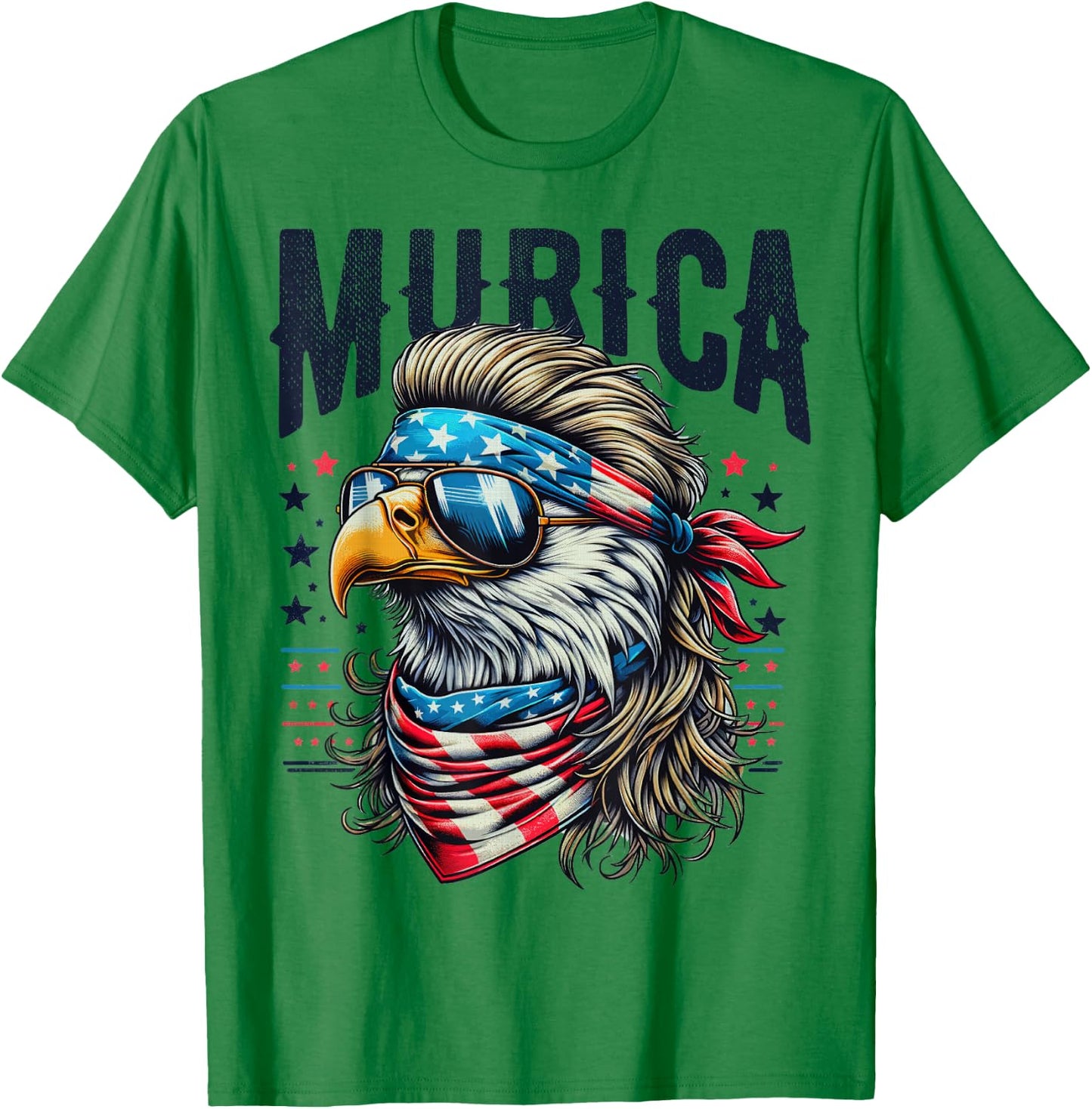 4th of July Patriotic Funny Eagle July 4th USA Murica T-Shirt - T-Shirt | Irish Green