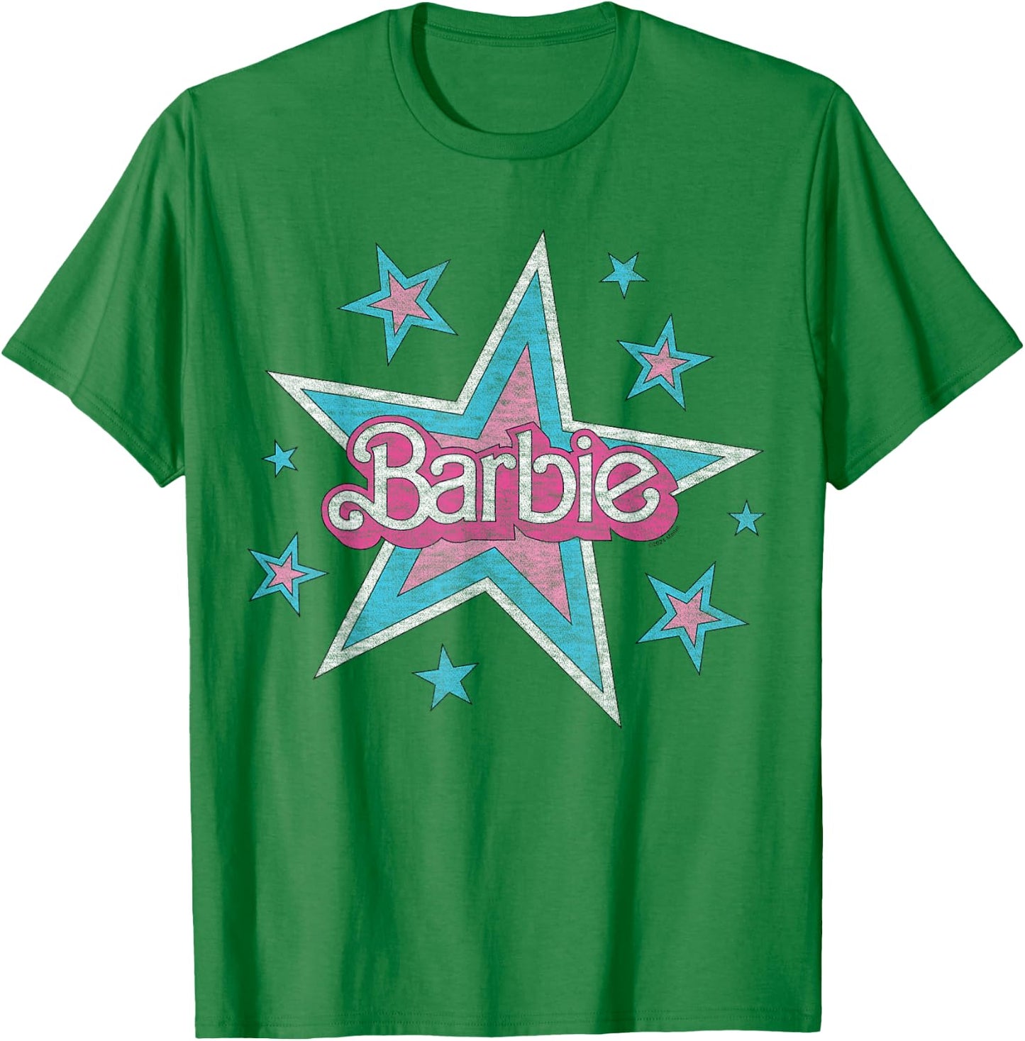 Barbie - Vintage Logo with Stars T-Shirt - T-Shirt | Irish Green