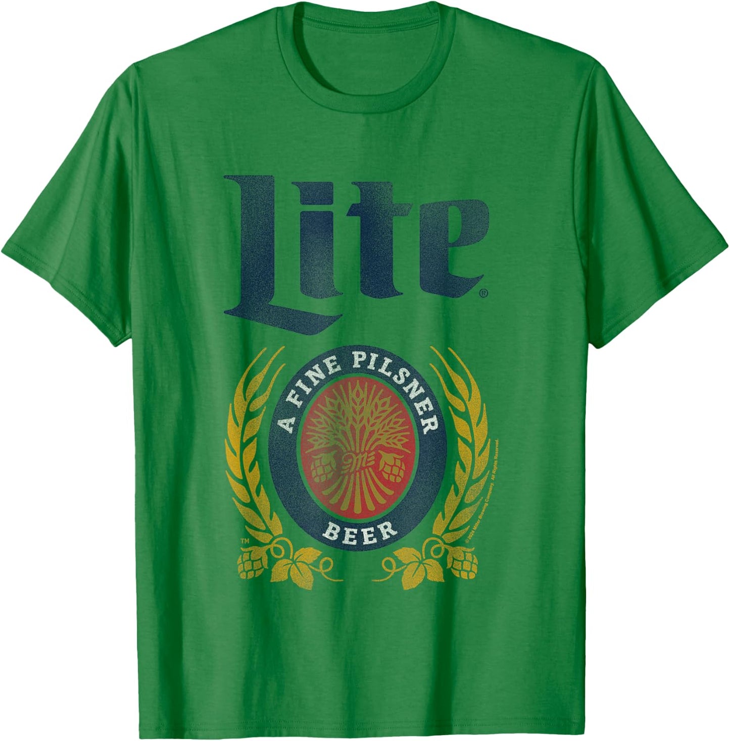 Miller Lite A Fine Pilsner Vintage Beer Label T-Shirt - T-Shirt | Irish Green