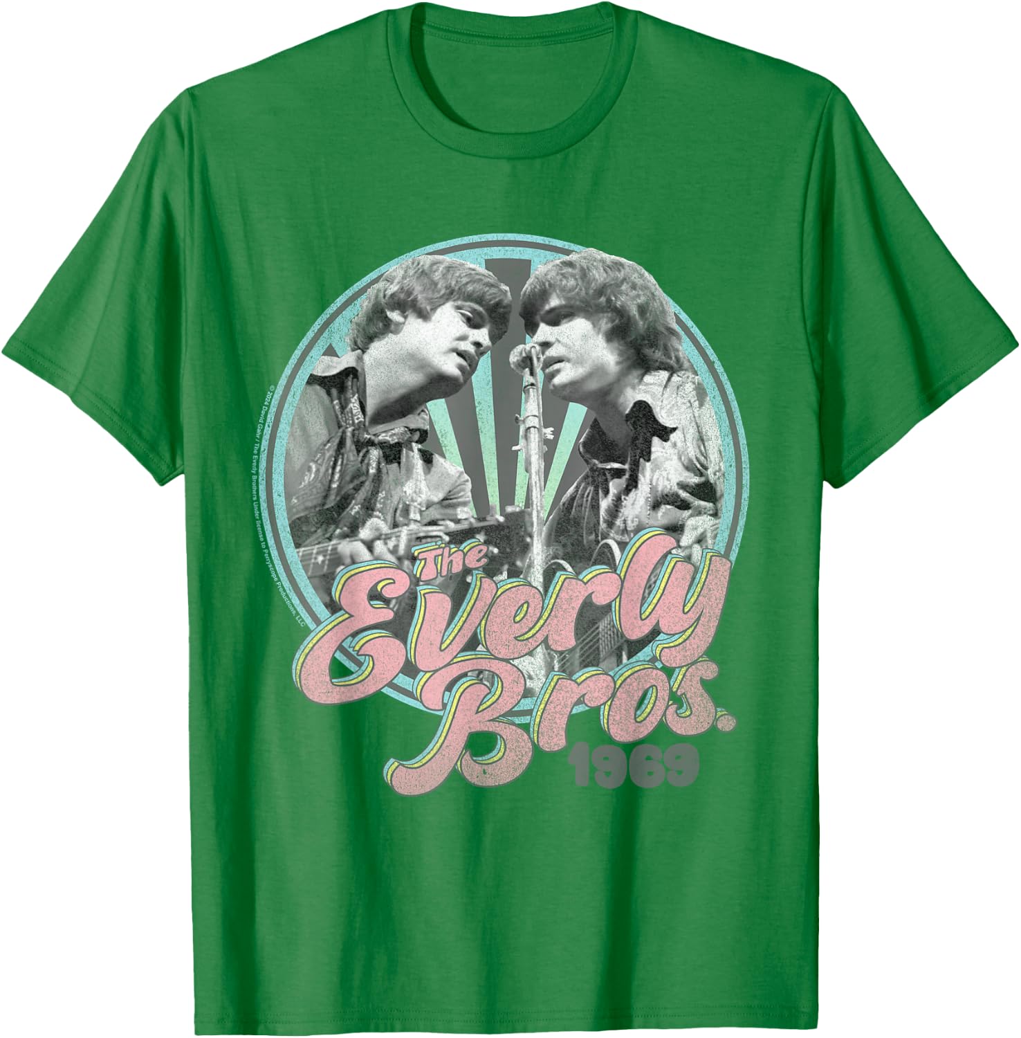 The Everly Brothers Guitars 1969 T-Shirt - T-Shirt | Irish Green