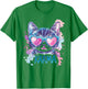 Vintage Cat Karma lovers For Teens Girls Women Men T-Shirt - T-Shirt | Irish Green