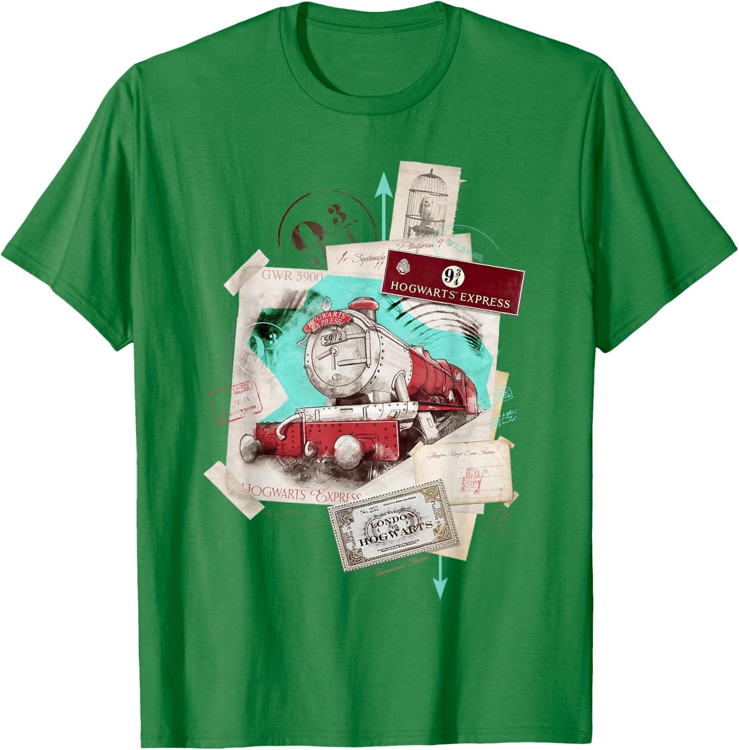 Harry Potter Hogwarts Express Location T-Shirt - T-Shirt | Irish Green