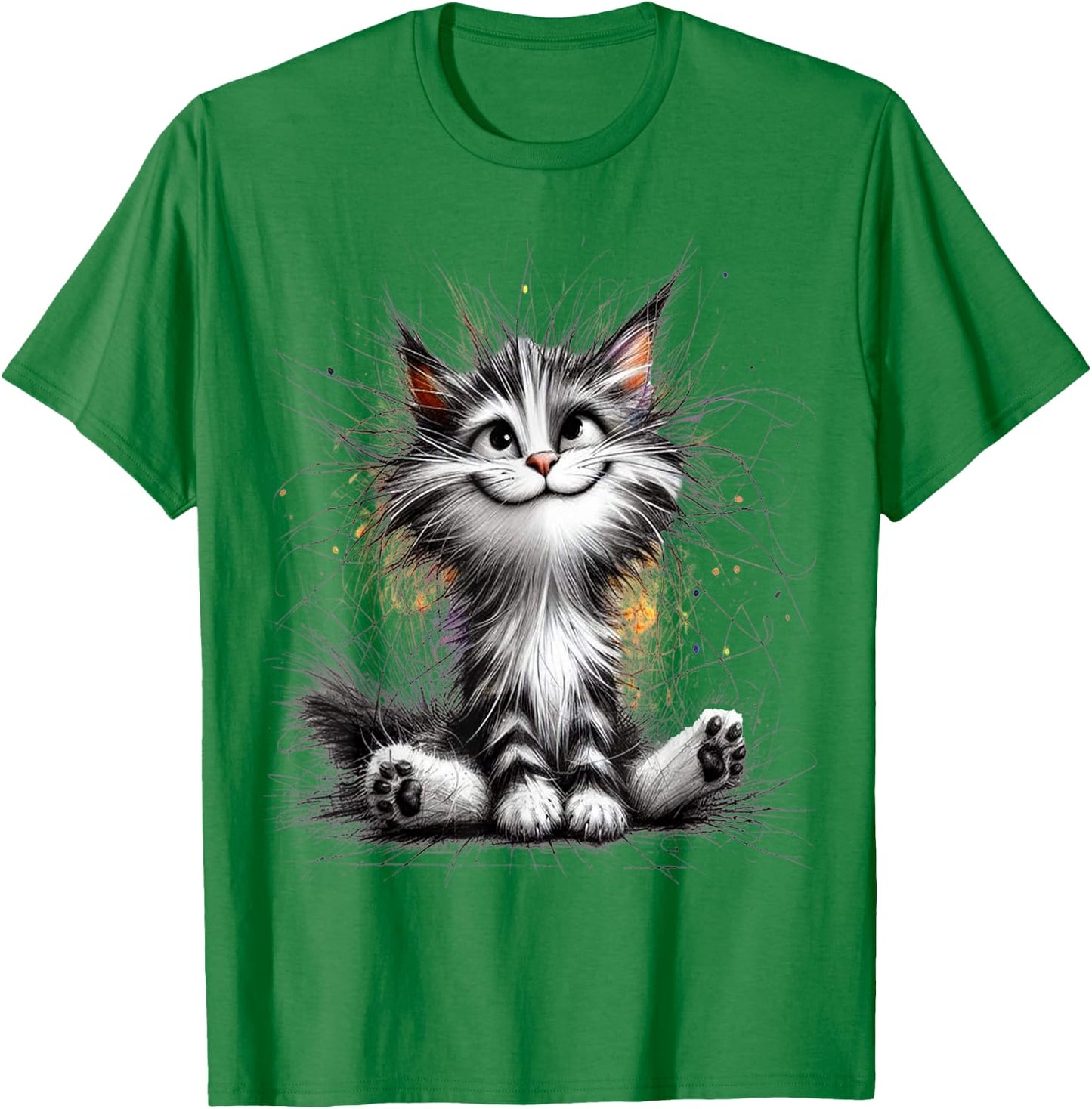 Funny Cat - Smile - Cute Pet Cat lover Women T-Shirt - T-Shirt | Irish Green