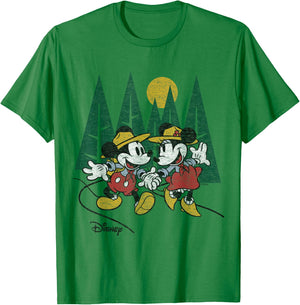 Disney - Mickey Minnie Hiking T-Shirt - T-Shirt | Irish Green