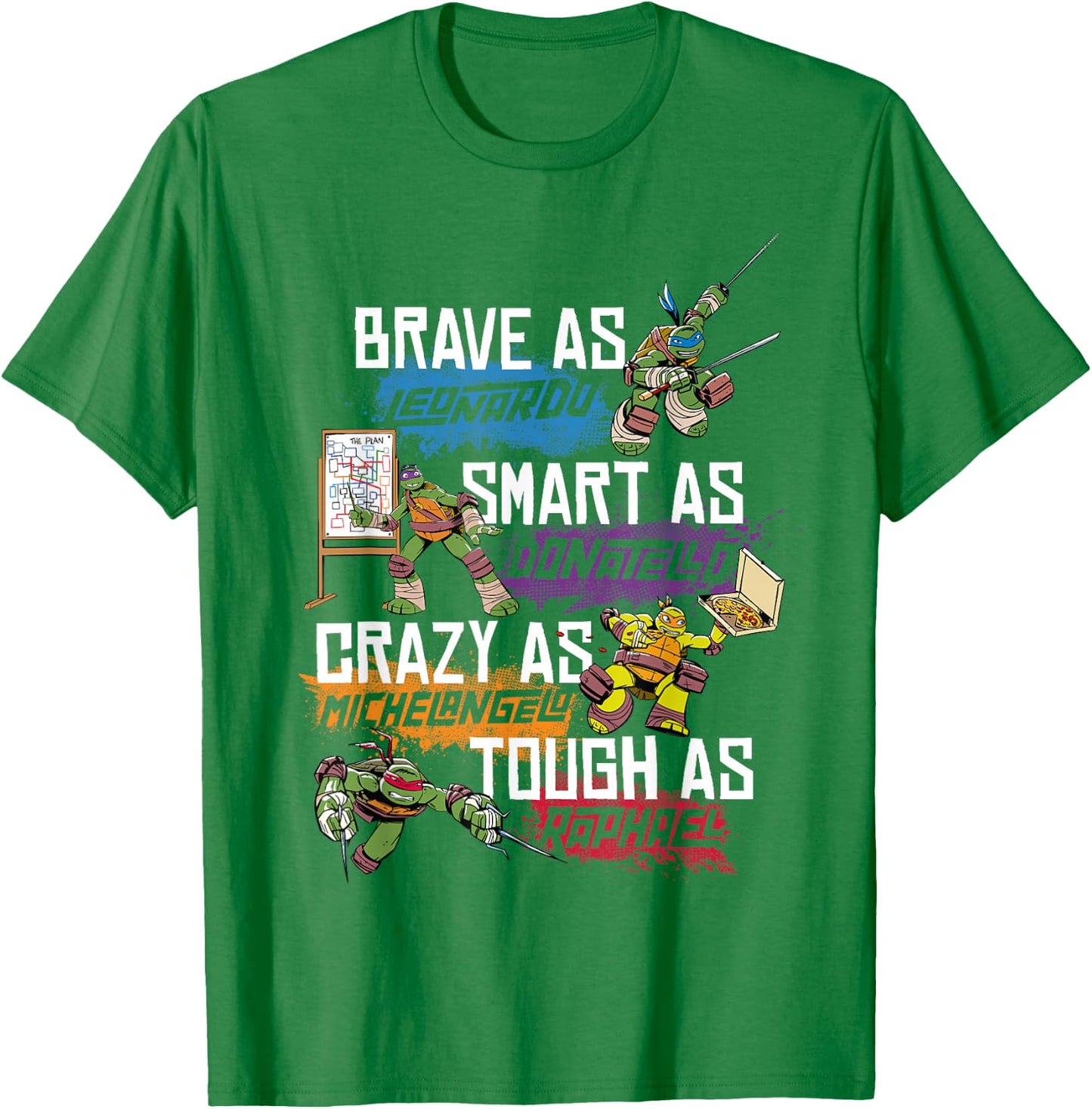 Teenage Mutant Ninja Turtles Personality Descriptions T-Shirt - T-Shirt | Irish Green