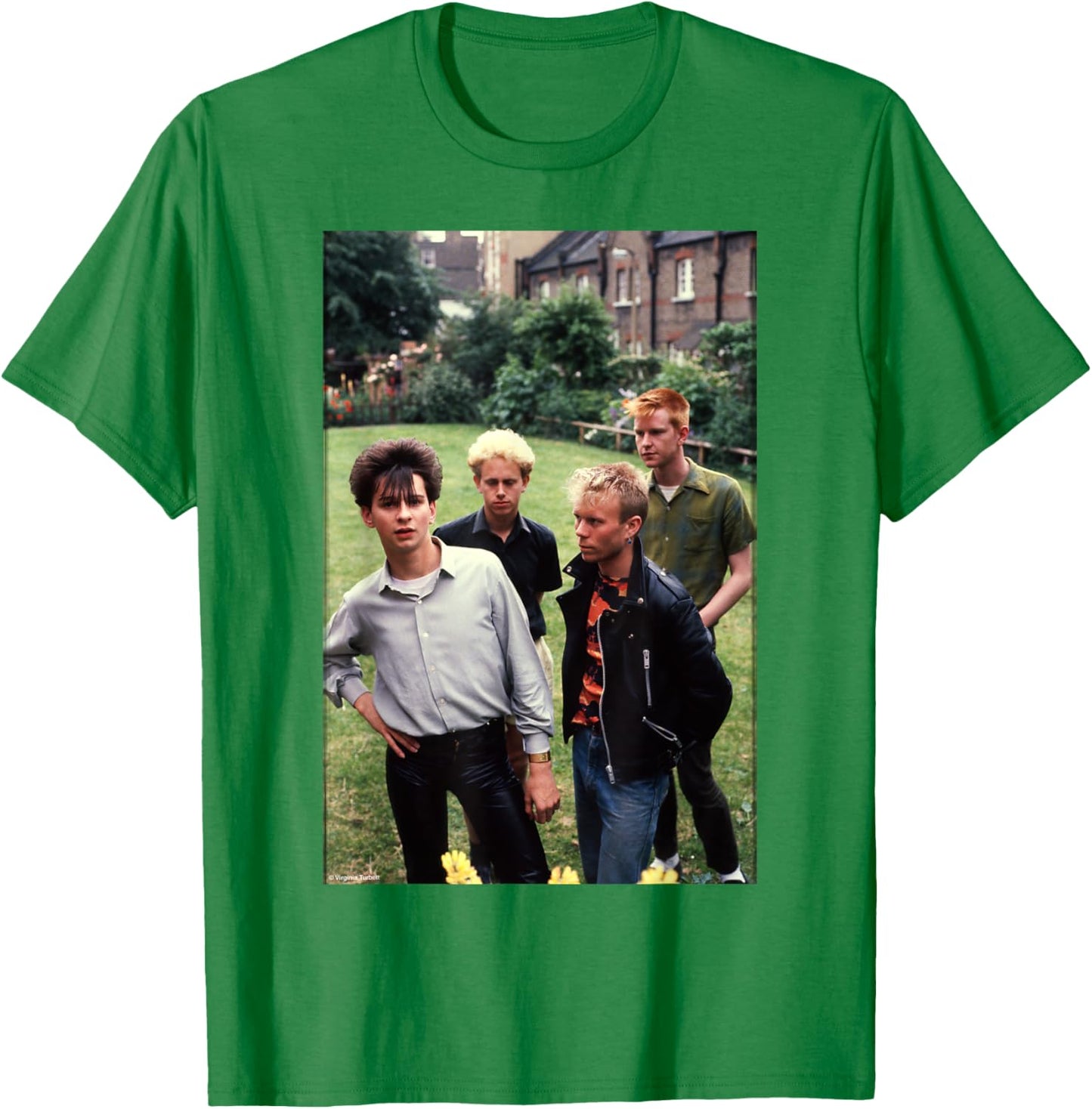 Depeche Mode Band Portrait 80s By Virginia Turbett T-Shirt - T-Shirt | Irish Green