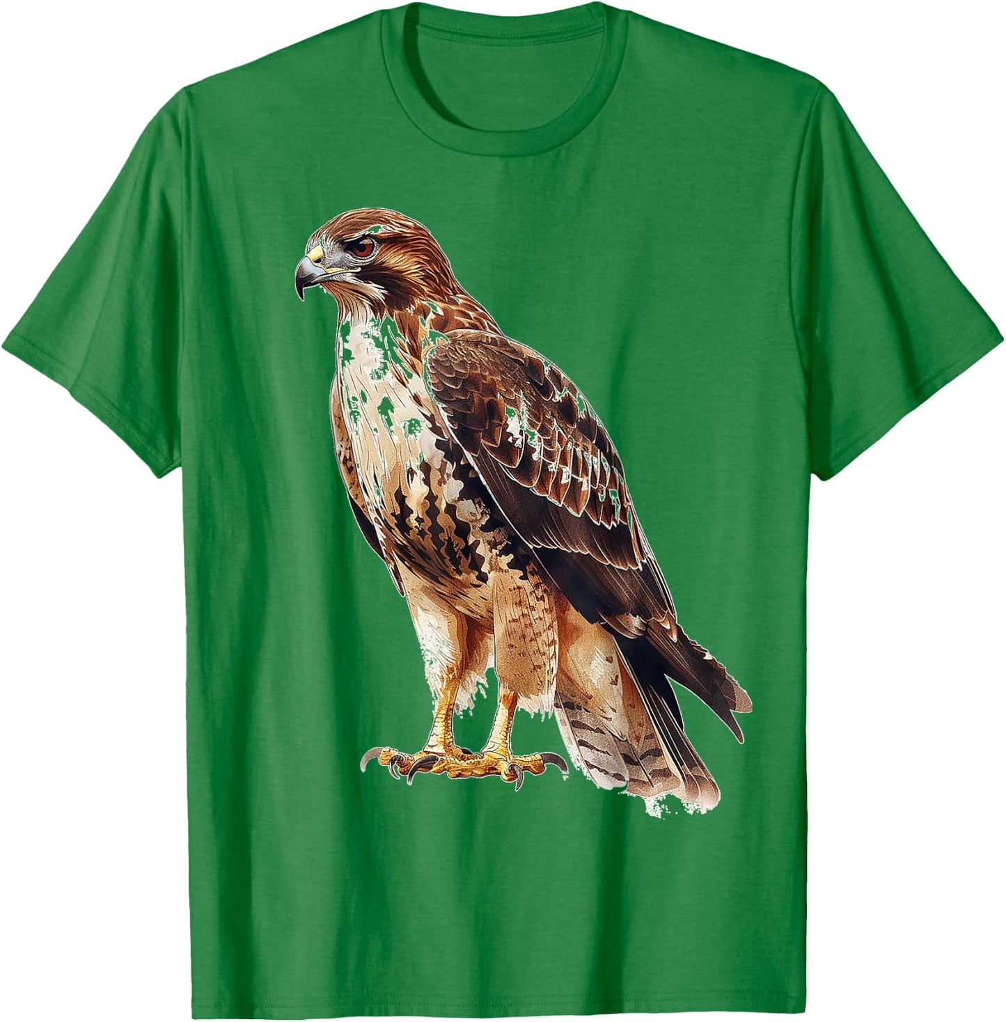 Hawk Bird Motif Artwork Hawk T-Shirt - T-Shirt | Irish Green