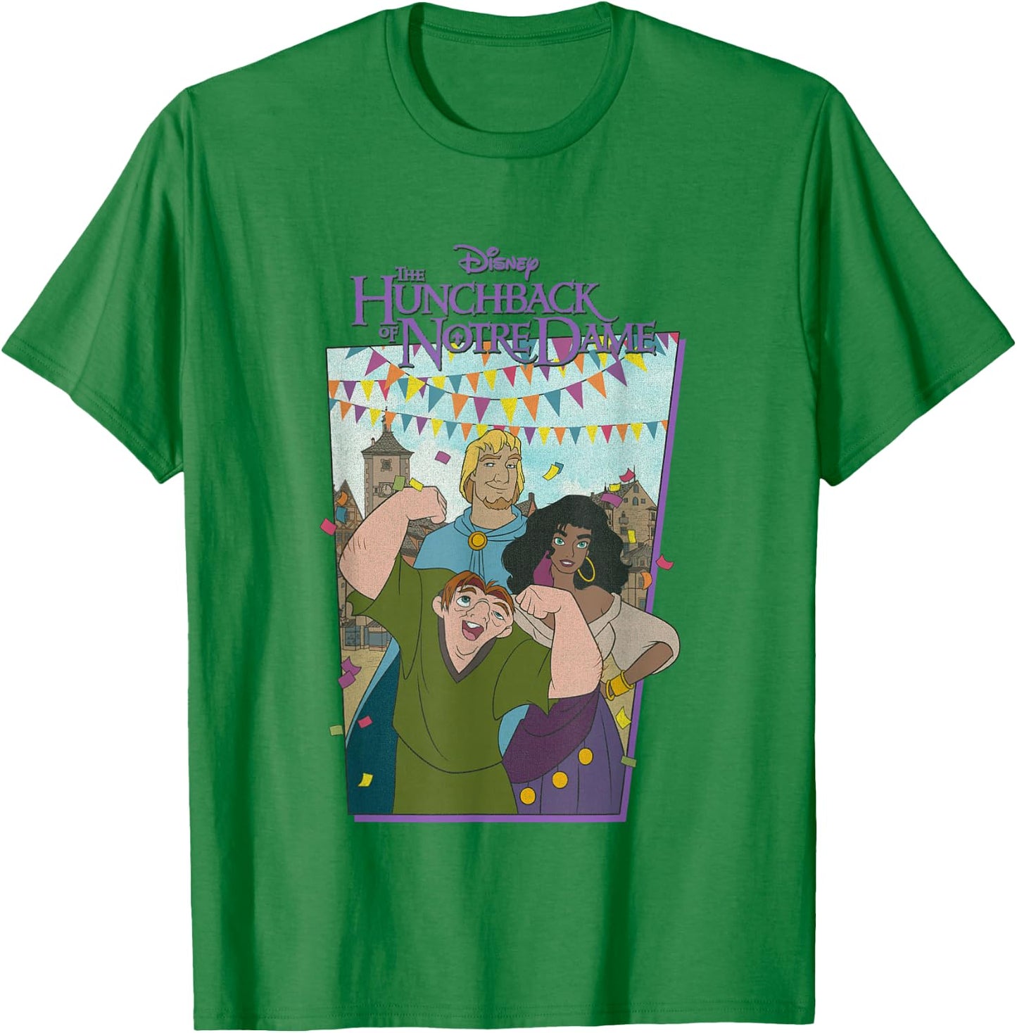Disney The Hunchback of Notre Dame Iconic Group Shot Poster T-Shirt - T-Shirt | Irish Green