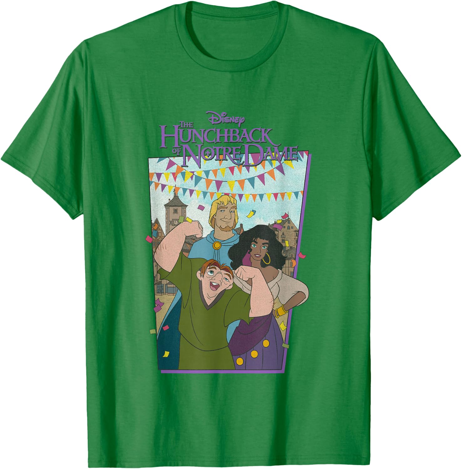 Disney The Hunchback of Notre Dame Iconic Group Shot Poster T-Shirt - T-Shirt | Irish Green