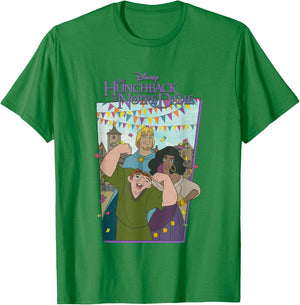 Disney The Hunchback of Notre Dame Iconic Group Shot Poster T-Shirt - T-Shirt | Irish Green