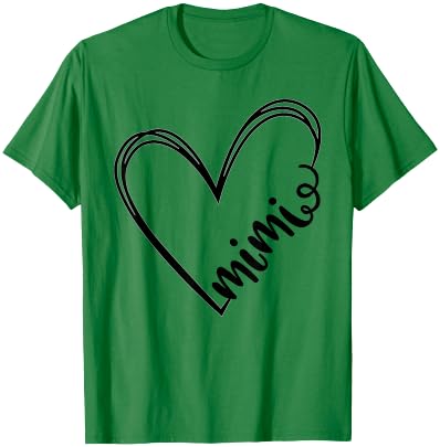 Mimi Heart Grandma Women For Christmas Mother's Day T-Shirt - T-Shirt | Irish Green