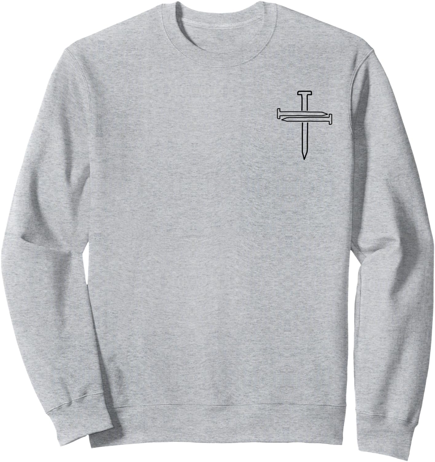 three Nails Cross Christian Apparel & Home Decor Sweatshirt - Sweatshirt | Ash
