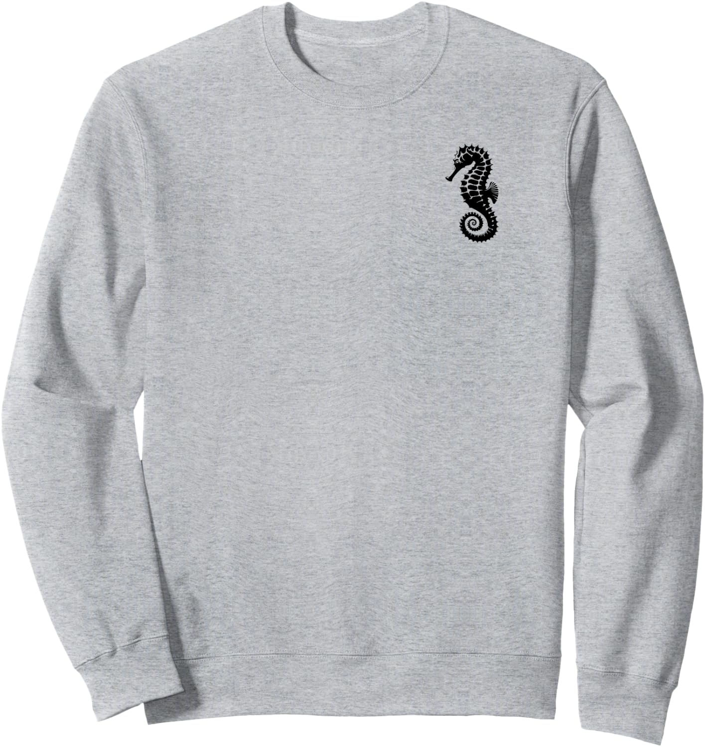 Seahorse Dad Mom Lover - Monochromatic Seahorse Sweatshirt - Sweatshirt | Ash
