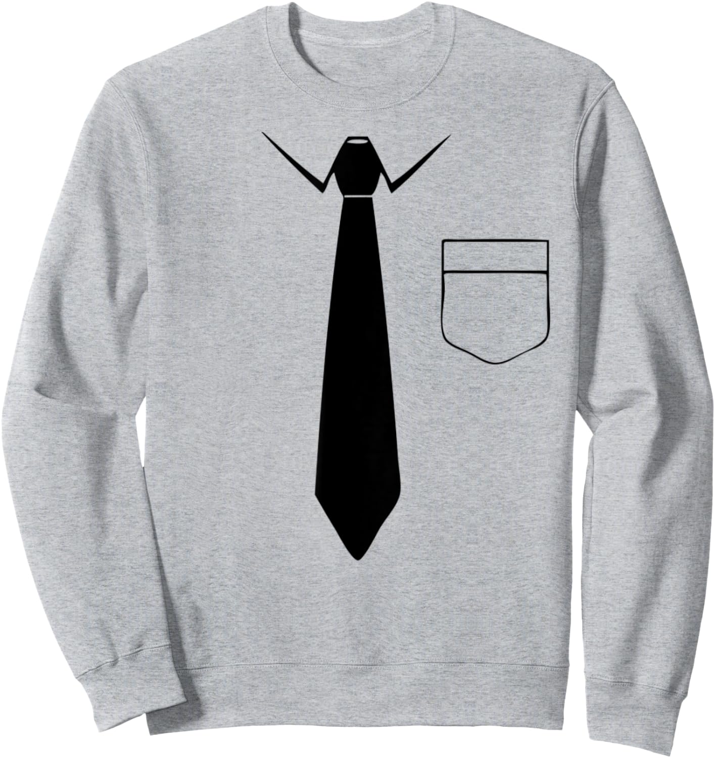 Novelty Collar and Tie , Dress code? No problem. Funny Sweatshirt - Sweatshirt | Ash