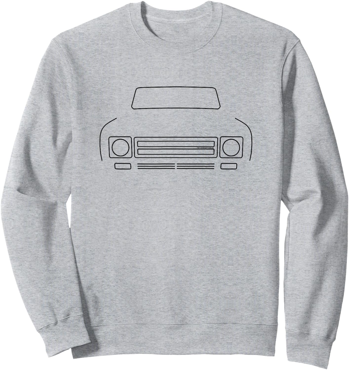 International Harvester Scout II vintage 4x4 outline (black) Sweatshirt - Sweatshirt | Ash