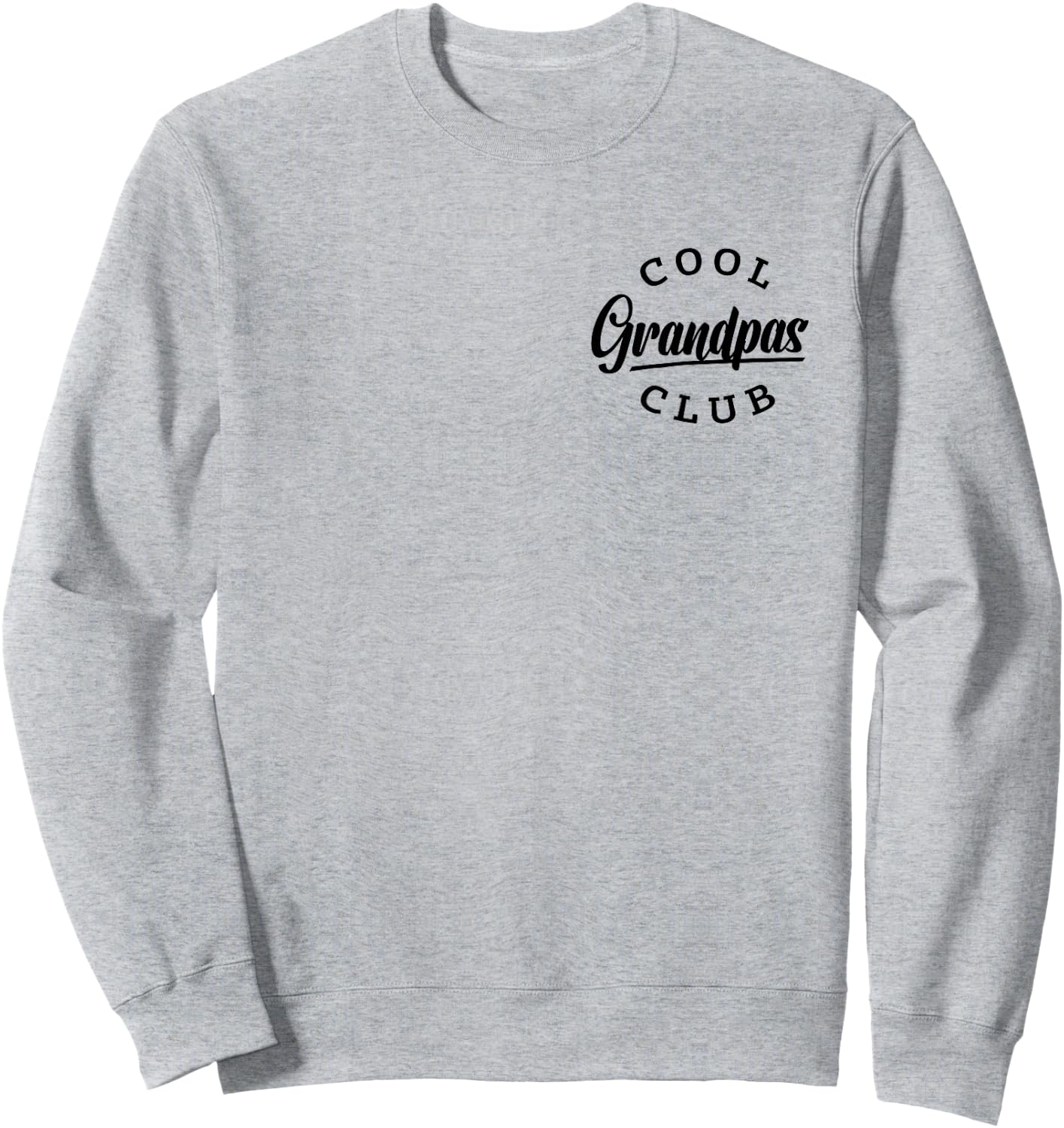 Cool Grandpas Club Pocket Funny Father's Day Cool Grandpa Sweatshirt - Sweatshirt | Ash