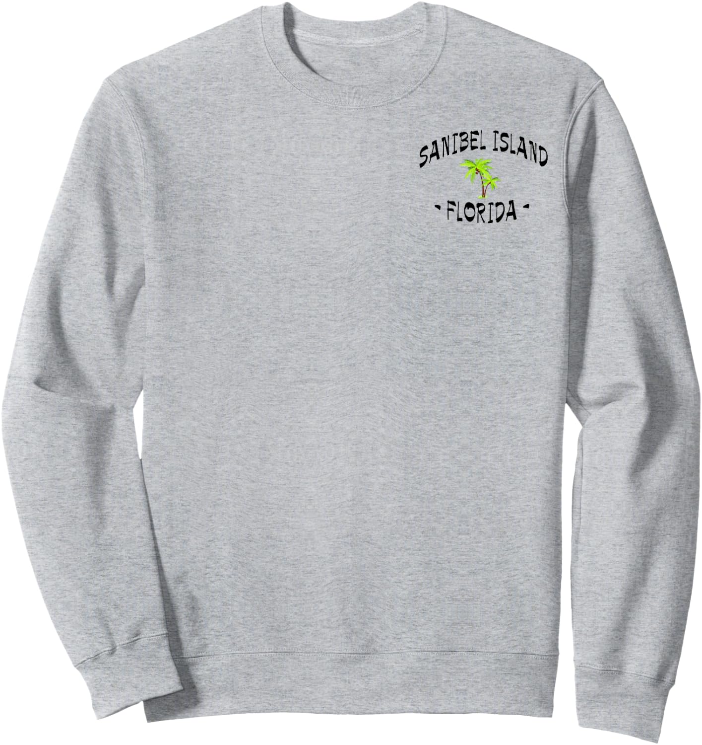 2 Sided Sanibel Island Fl Tropical Destination Beachwear Sweatshirt - Sweatshirt | Ash