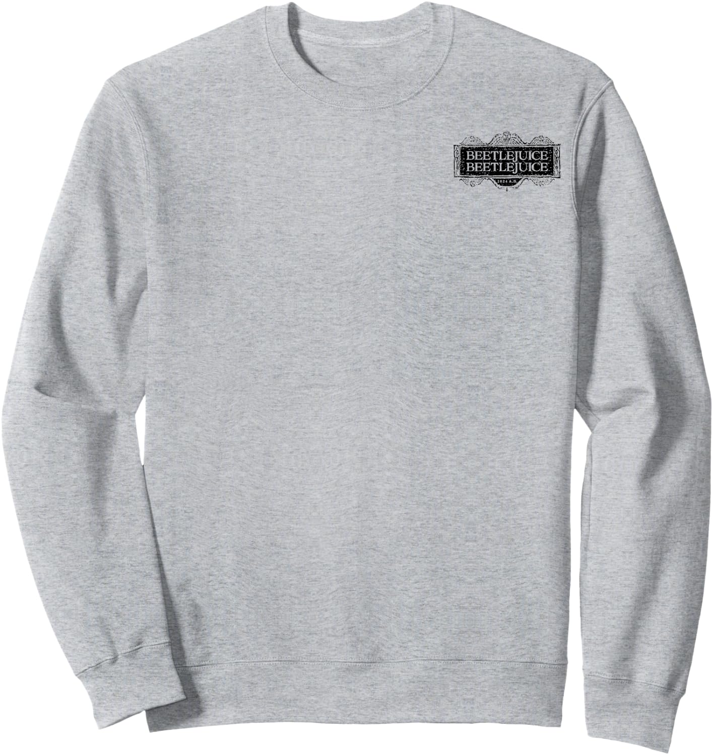 Beetlejuice - The Afterlife Advertisement with Logo Sweatshirt - Sweatshirt | Ash