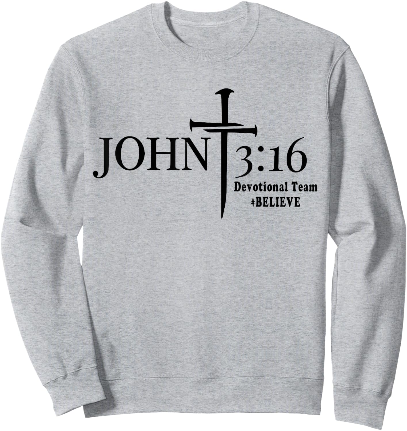 John 3 16 Devotional Team God Christian Sweatshirt - Sweatshirt | Ash