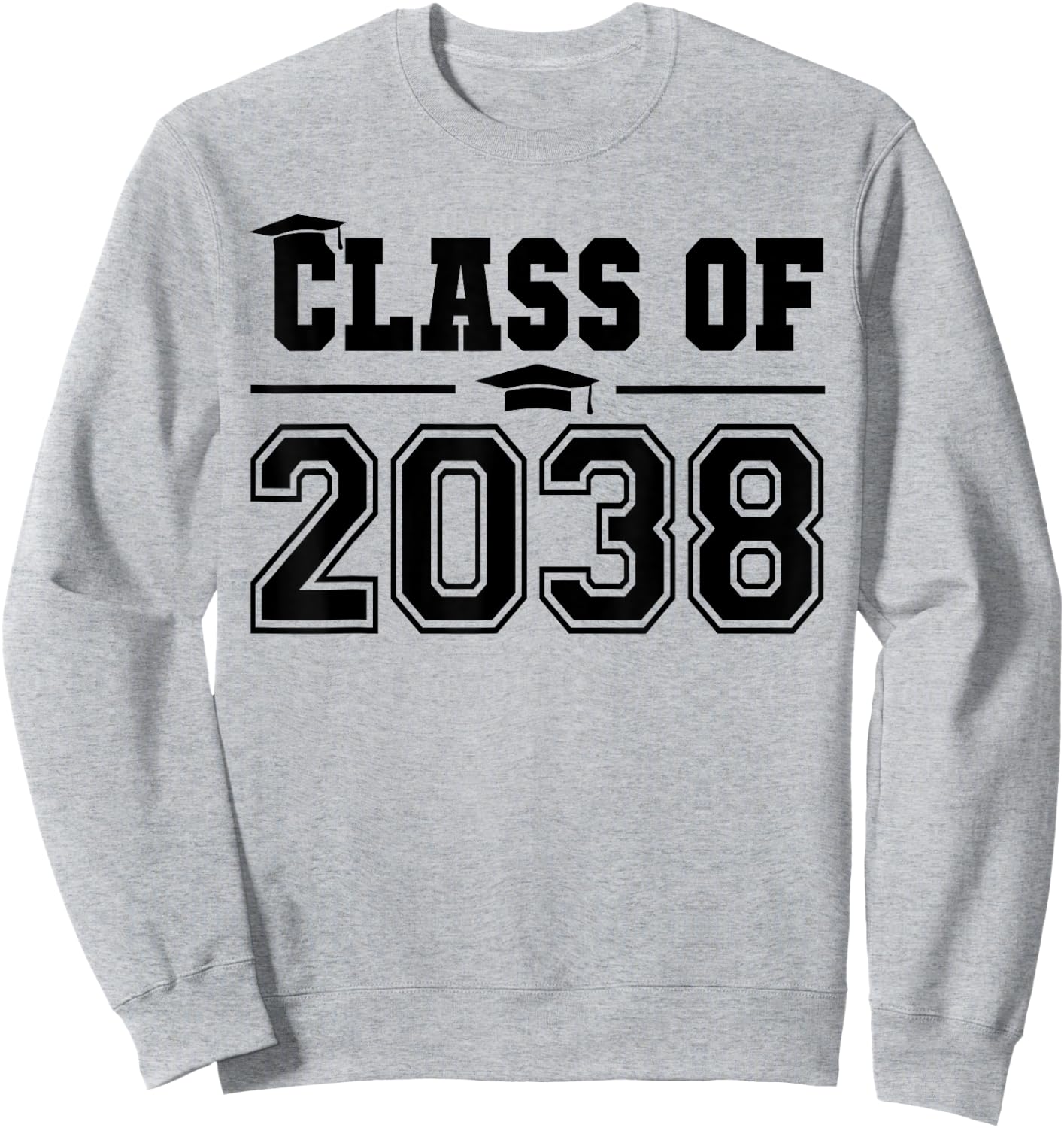 Class of 2038 Grow With Me First Day of School Graduation Sweatshirt - Sweatshirt | Ash